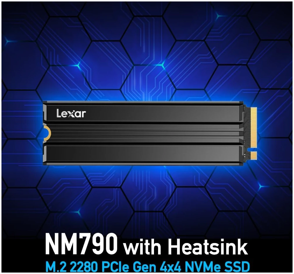 Disco SSD 1TB Lexar NM790 con disipador PCIe Gen4 NVMe M.2 2280 Expansión Playstation 5 - Imagen 3