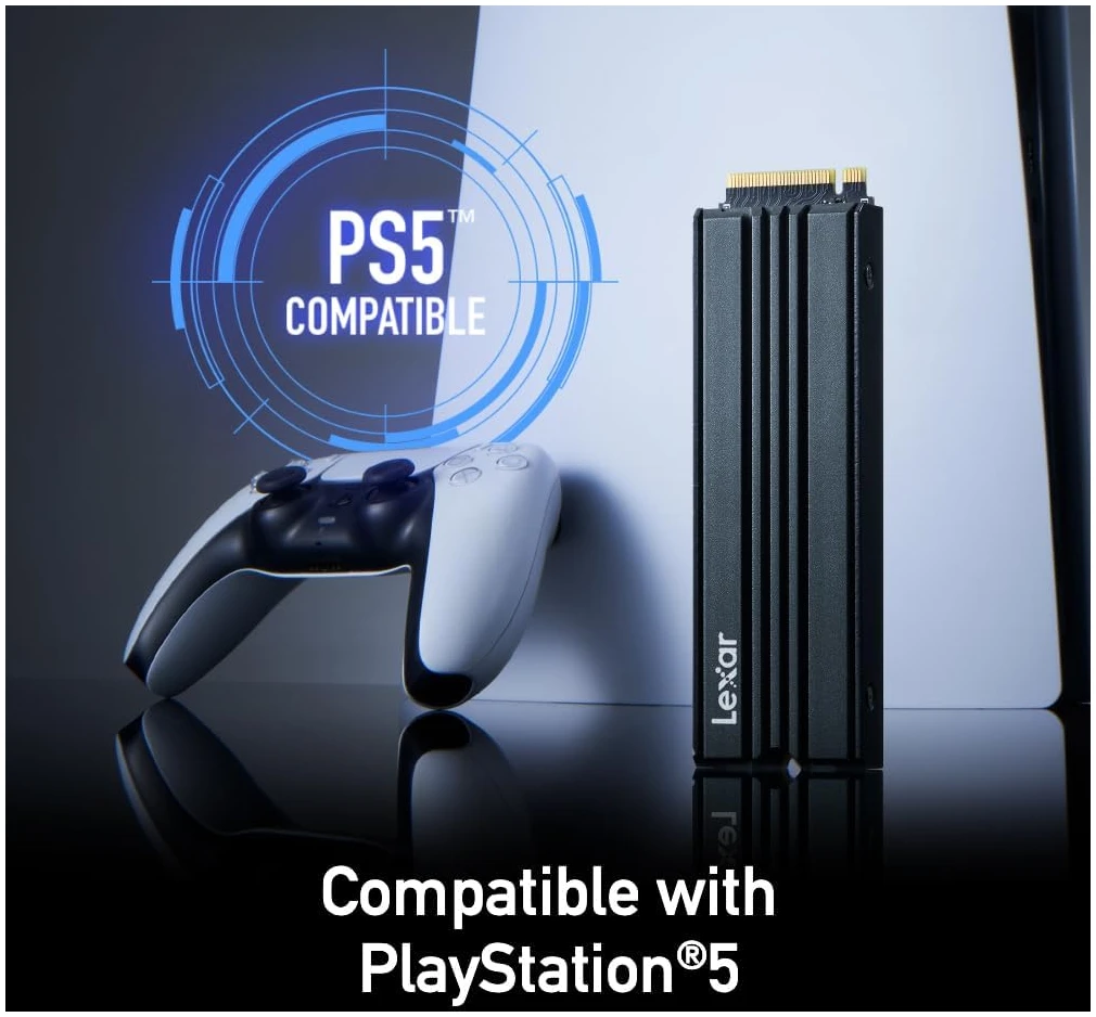 Disco SSD 1TB Lexar NM790 con disipador PCIe Gen4 NVMe M.2 2280 Expansión Playstation 5 - Imagen 2