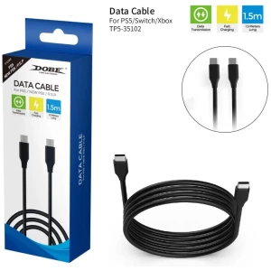 Cable de carga y datos Dobe Tipo-C a Tipo-C de 1,5 m para PS5 - Nintendo Switch - Xbox