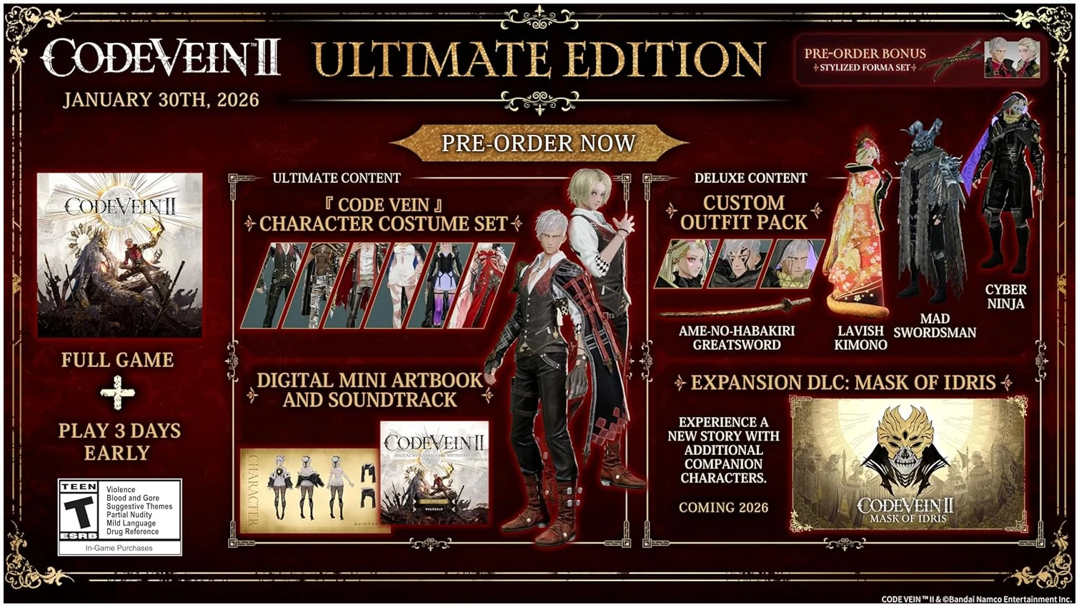 Code Vein II Ultimate Edition PS5 Físico - Imagen 2