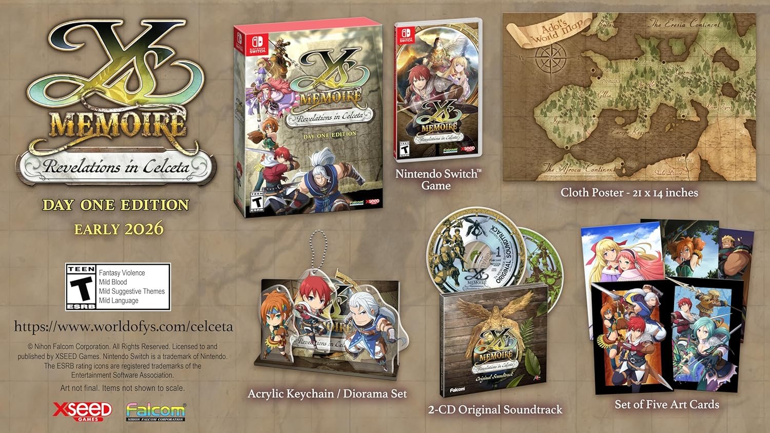 Ys Memoire Revelations in Celceta Day One Edition Nintendo Switch Físico - Imagen 2