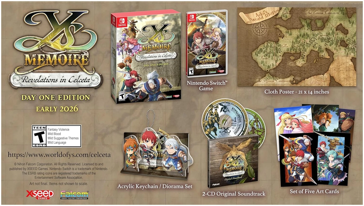 Ys Memoire Revelations in Celceta Day One Edition Nintendo Switch Físico - Imagen 2