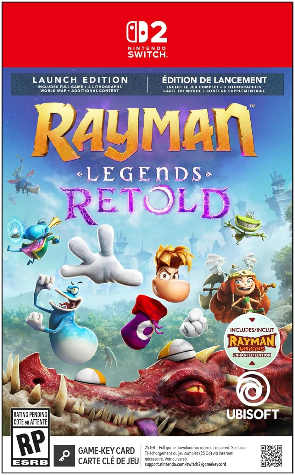 Rayman Legends Retold Day One Edition Nintendo Switch 2 Físico