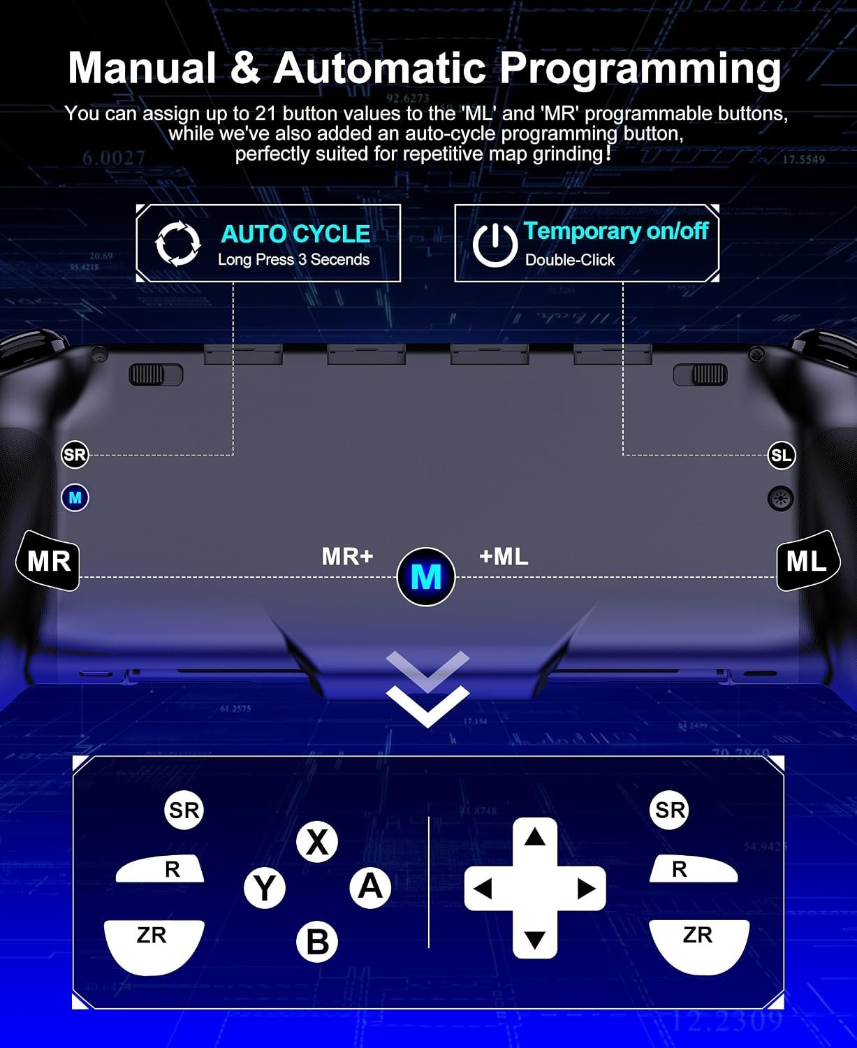 Mando Gammeefy para Nintendo Switch JC200 Wireless Gamepad con agarre mejorado - Imagen 5