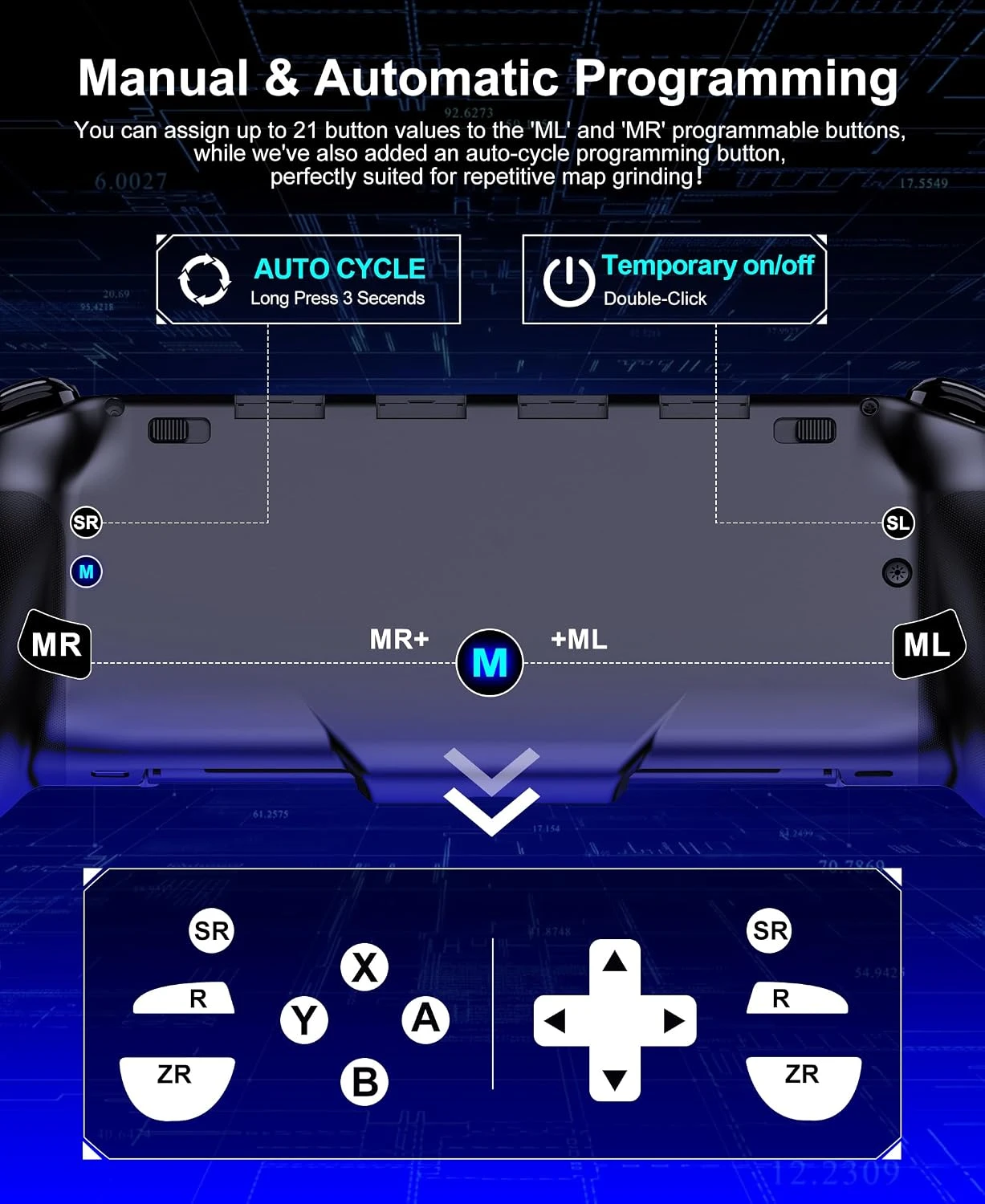 Mando Gammeefy para Nintendo Switch JC200 Wireless Gamepad con agarre mejorado - Imagen 5