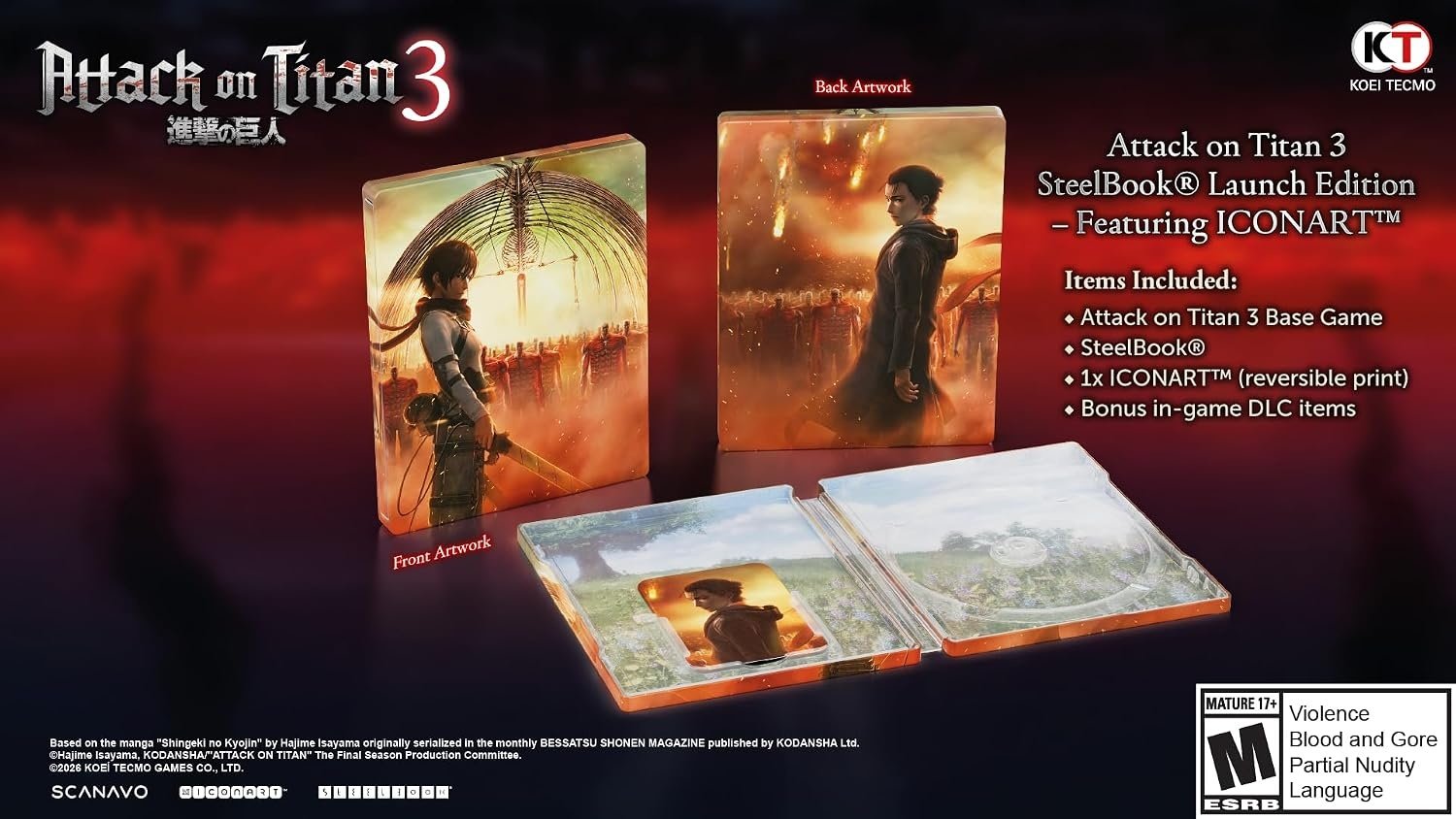 Attack on Titan 3 SteelBook Launch Edition PS5 Físico
