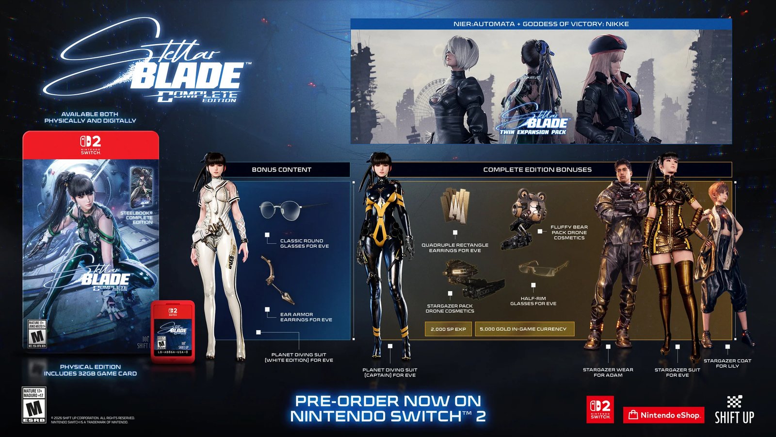 Stellar Blade Complete Steelbook Edition Nintendo Switch 2 Físico - Imagen 2
